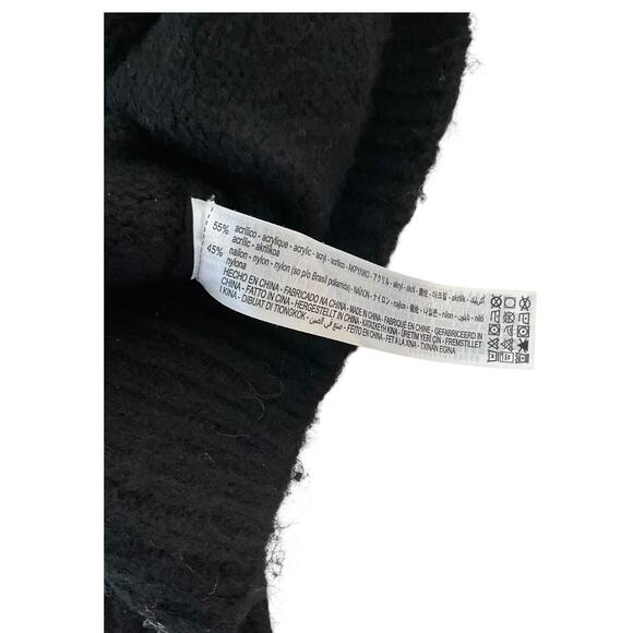 Zara Women’s Oversized Knit Sweater Size Small Black Boho Cozy Casual Chic - Picture 9 of 10